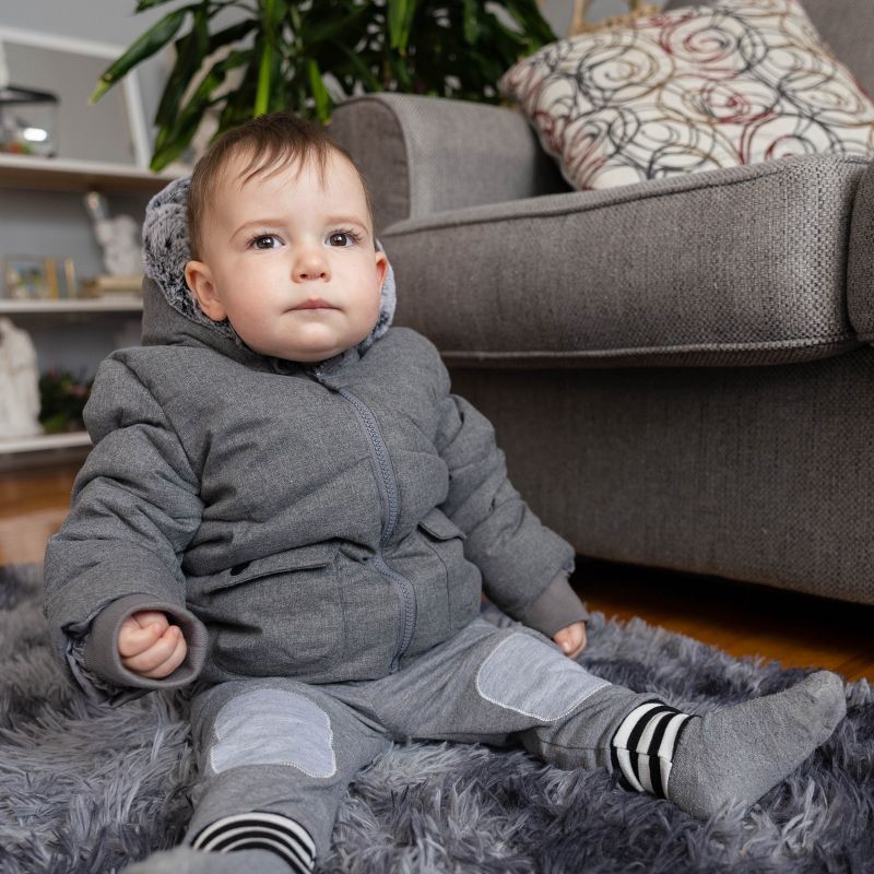 Rokka&Rolla Infant Toddler Boys' Puffer Coat Baby Hooded Winter Jacket, 5 of 12