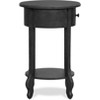 James Round Side Table Dark Gray - Finch: Elegant Wood Legs, No Assembly Required, Modern Style - 3 of 4