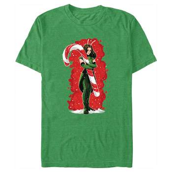 Men's Guardians of the Galaxy Holiday Special Mantis Candy Cane Hug T-Shirt
