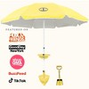Anchor Works: Classic Beach Umbrella & AnchorONE Kit – Mellow Yellow - 7.5ft - 3 of 4