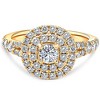 Pompeii3 1 Ct TW Diamond Cushion Halo Engagement Ring in Yellow Gold - 4 of 4