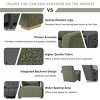 Modern Accent Chair with Right-Angle Armrests, Lumbar Pillow and Square Wood Legs, Boucle Chair for Living Room, Bedroom, or Study-Tanpinhause - 4 of 4