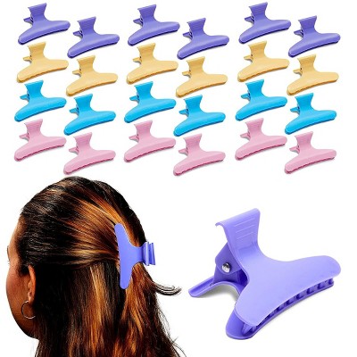 Glamlily 24 Pack Butterfly Clamp Hair Clips, Cute Hair Accessories for Women Girls (4 Colors)