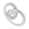 Slickblue Women’s 1.5CT Cubic Zirconia Chevron Ring, Pear-Shaped Gemstone, Rose Gold or Silver Band, Sizes 5-10 - 3 of 3