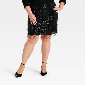 Women's Sequin Midi Skirt - A New Day™ - 1 of 3