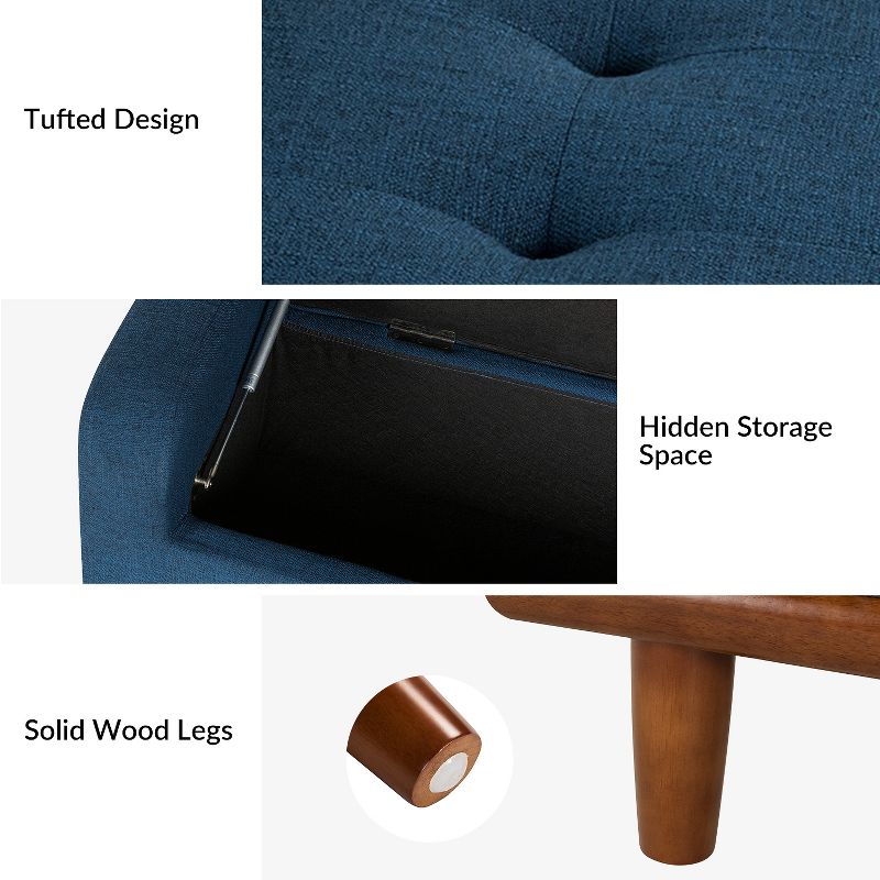 Edgaro Upholstered Storage Bench for Bedroom| ARTFUL LIVING DESIGN, 6 of 12