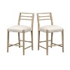 Christopher Knight Home Aranda Rubberwood Counter Stools with Ladder Backrest (Set of 2) - 2 of 4