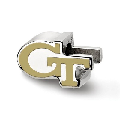 Black Bow Jewelry Sterling Silver Georgia Tech Yellow Jackets NCAA Bead Charm