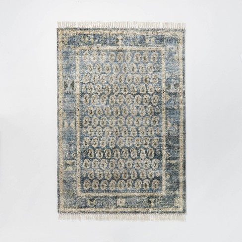 5'x7' Lost Creek Printed Paisley Rug Blue - Threshold™ designed with Studio  McGee