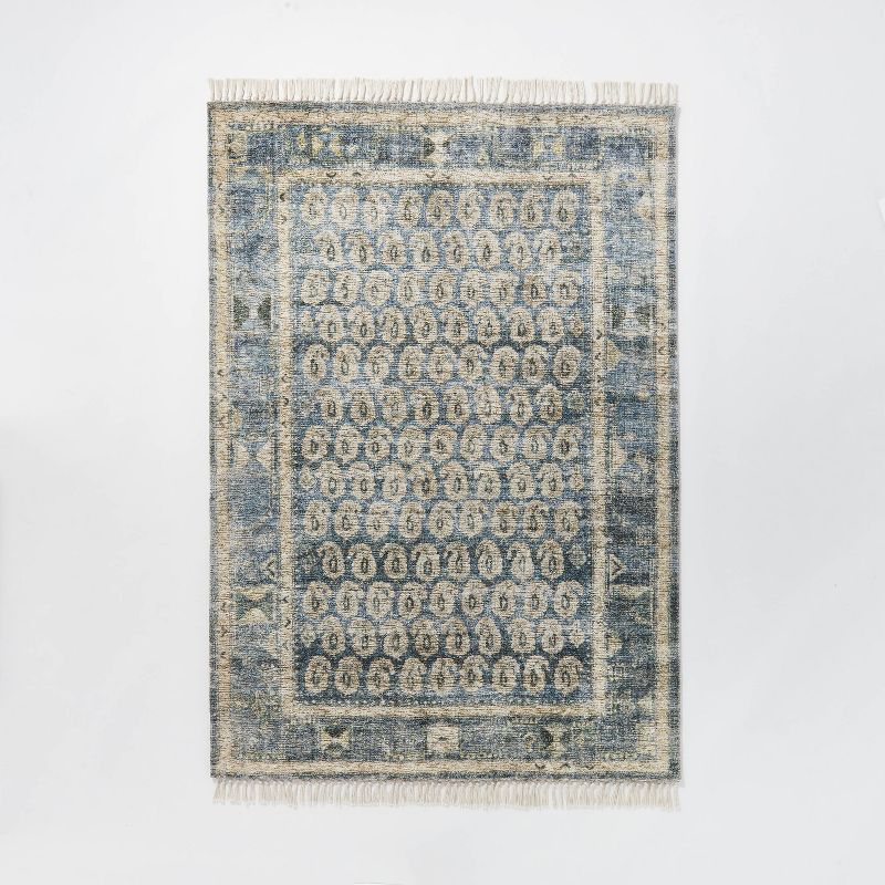 Lost Creek Printed Paisley Rug Blue - Threshold™ designed with Studio McGee, 1 of 10