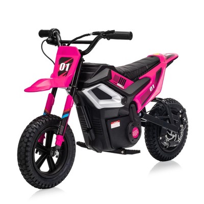 Kids Dirt Bike - Top speed 13.67 mph, rear wheel suspension, 12-mile range, rotary throttle, rubber tires, perfect holiday gift for kids.