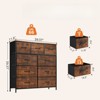 Fontoi Dressers, Tall Dresser with Wood Top, Storage Tower for Bedroom Entryway Hallway, Brown, 11.8"*39.37"*39.37" - 2 of 4