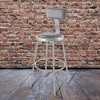 Hampden Furnishings 2pk 30" Otto Collection Stool with Backrest Gray: Upholstered Vinyl, Steel Frame, 300 lbs Capacity - 4 of 4