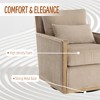 360 Degree Swivel Single Club Sofa Chair Corduroy Swivel Barrel Chair, Modern Barrel Armchair With Metal Base - 2 of 4