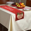 Unique Bargains Christmas Table Runner Bow Christmas Ornament Polyester Red Green 71x14 Inch 1 Pc - 2 of 4
