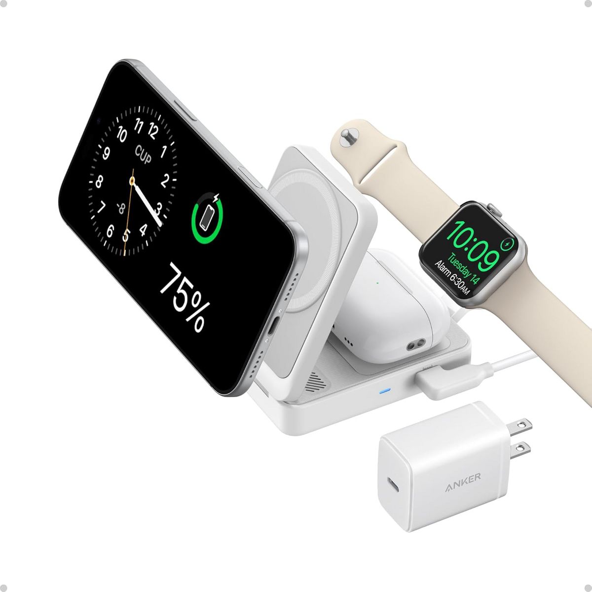 Anker MagSafe Charger Compatible, MagGo 3-in-1 Charging Station, Qi2 Certified - thumbnail 8