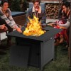 SUGIFT Gas Fire Pit Table Square with Ceramic Tabletop Outdoor - 2 of 4