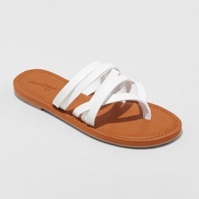 women's wide width slide sandals