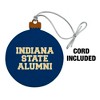Indiana State University Alumni Wood Christmas Tree Holiday Ornament - 2 of 4