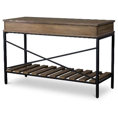 target metal console table