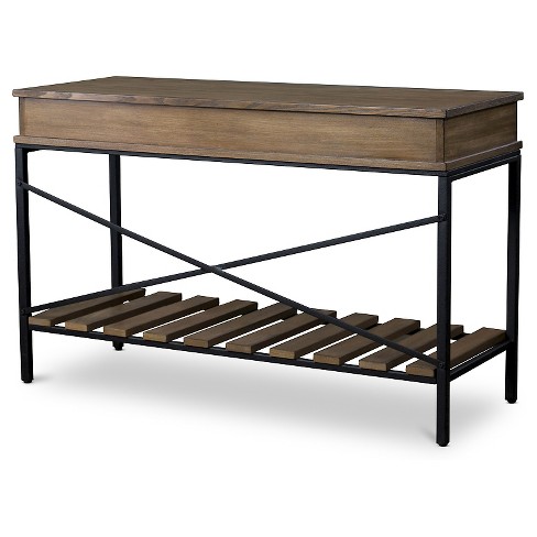Newcastle Wood And Metal Console Table Criss Cross Baxton Studio