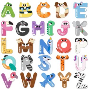 Joyfy Wooden Magnetic Letters, 26 Alphabet Fridge Magnets for Toddlers & Kids, Animal Educational Toys, Preschool ABC Spelling Learning Toys for Kids - 1 of 4