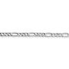 Black Bow Jewelry 4.5mm, 14k White Gold, Hollow Figaro Chain Bracelet - 2 of 4