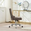 ChicFurnit Task and Office Chairs Chenille Upholstered Office Chair Swivel Chair Ergonomic Chair for Home Office, Gray, 24.8"*19.4"*38.6" - 3 of 4