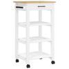 vidaXL Kitchen Trolley MONZA 18.9 in.x15.7 in.x35.4 in. Solid Wood Pine - 2 of 4