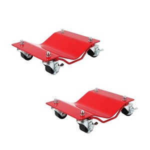 Car Dolly Capacity Heavy Duty Wheel Dollies for Moving Vehicles - 3" Steel Wheels with Tire Protection - Fits Cars, SUVs - 1 of 4