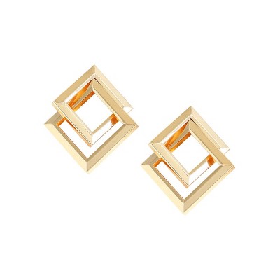 SOHI Women's Gold Geometric Drop Earrings