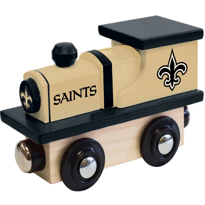 MasterPieces Officially Licensed NFL New Orleans Saints Wooden Toy Train Engine For Kids, 2 of 4