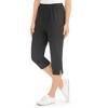 Collections Etc Comfortable Elasticized Waistband Capris Leggings - 3 of 4