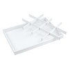 Unique Bargains Stackable PU Leather White Jewelry Trays with Removable Dividers Set of 2 - 4 of 4