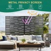 TUYOHW Metal Privacy Screen Outdoor, Decorative Privacy Panels, Freestanding Privacy Screen for Patio, Garden, Pool (White Square) - 4 of 4
