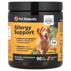 Pet Honesty Dog Allergy Relief Immunity - Dog Allergy Chews, Probiotics for Dogs, Seasonal Allergies, Dog Skin and Coat Supplement, Itch Relief for - 1 of 3
