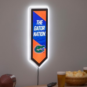 Evergreen Ultra-Thin Glazelight LED Wall Decor, Pennant, University of Florida- 9 x 23 Inches Made In USA - 1 of 4