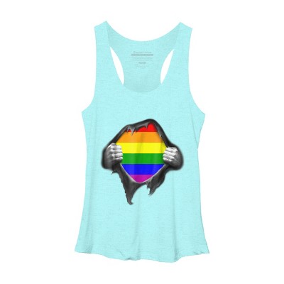 Adult Design By Humans Pride Shirt Rip Open Shirt By Luckyst Racerback Tank Top