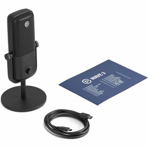 ELGATO WAVE:3 MK.2,PREMIUM USB CONDENSER MICROPH - 4.92 ft - 70 Hz