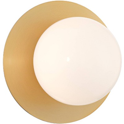 Possini Euro Design Kenna 6 3/4" High Warm Brass Wall Sconce
