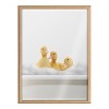 Kate & Laurel All Things Decor 18" x 24" Blake Bathroom Bubble Bath 3 Ducks by The Creative Bunch Studio Framed Printed Glass Natural - 2 of 4