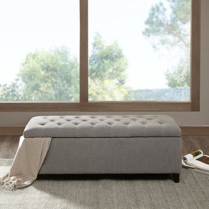 CAVINAS Storage Bench Rectangle Ottoman with Storage Ottoman Tufted Top for Entryway - 1 of 4