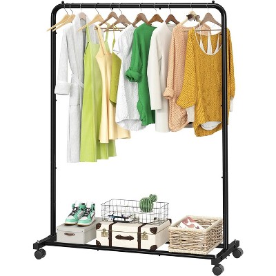 Simple Trending Standard Clothes Clothing Garment Rack Black