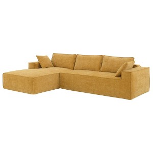 NicBex Modern L Shape Modular Sectional Sofa Chenille Fabric Couch with 2 Pillows for Living Room - 1 of 4