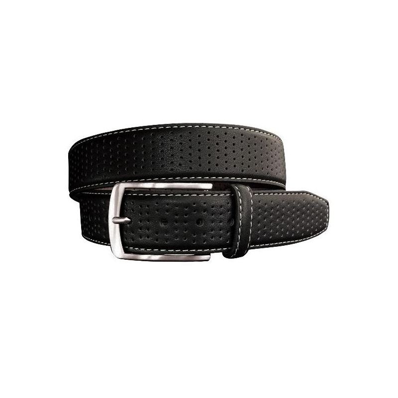 Snake Eyes Perforated Leather Stretch Belt, 1 of 2