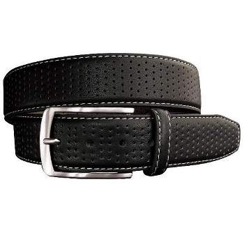 Snake Eyes Perforated Leather Stretch Belt