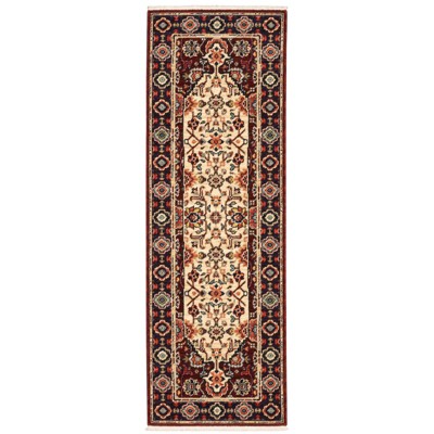 Oriental Weavers Lilihan 1802W Red/ Ivory Indoor Area Rug - 2' x 6'