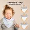 8pk Organic Baby Bandana Bibs, Baby Drool Bibs for Baby Boy, Girl, Baby Bibs for Infant, Newborn - 3 of 4