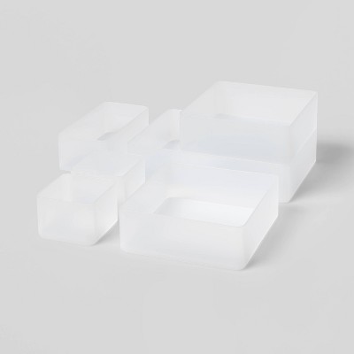 6pc Plastic Drawer Organizer Clear - Brightroom&#8482;