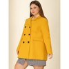 Women's Plus Size Winter Outfits Notched Lapel Double Breasted Overcoats - Agnes Orinda - 3 of 4